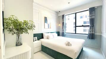 Apartamento familiar, 2 habitaciones, balcón | 2 dormitorios, ropa de cama de alta calidad, edredones de plumas