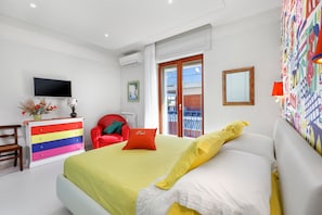 Lägenhet - 1 sovrum - rökare - balkong | 1 sovrum, värdeförvaringsskåp på rummet och sängkläder