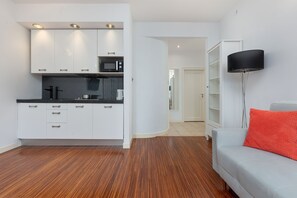 Apartment, 1 Schlafzimmer, Küche | 1 Schlafzimmer, Bettwäsche