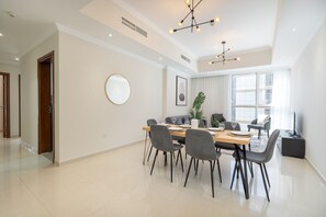 Apartment, 2 Queen Beds, Non Smoking | Living area - Luxe Apartments near Dubai Mall, Burj Khalifa - Pool, Gym, & Parking by Sojo Stay (Dubai)