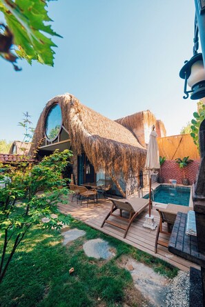 华丽别墅, 1 间卧室, 私人游泳池, 花园景观 | 露台