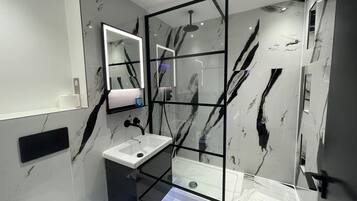 Shower, hair dryer