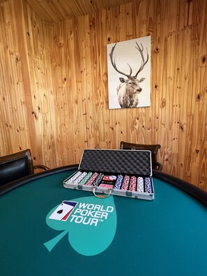 Interior - Private Cozy Cabin on 165 acres in Poconos. Pool Room, Sauna, Poker, Hunting! (Roaring Brook)