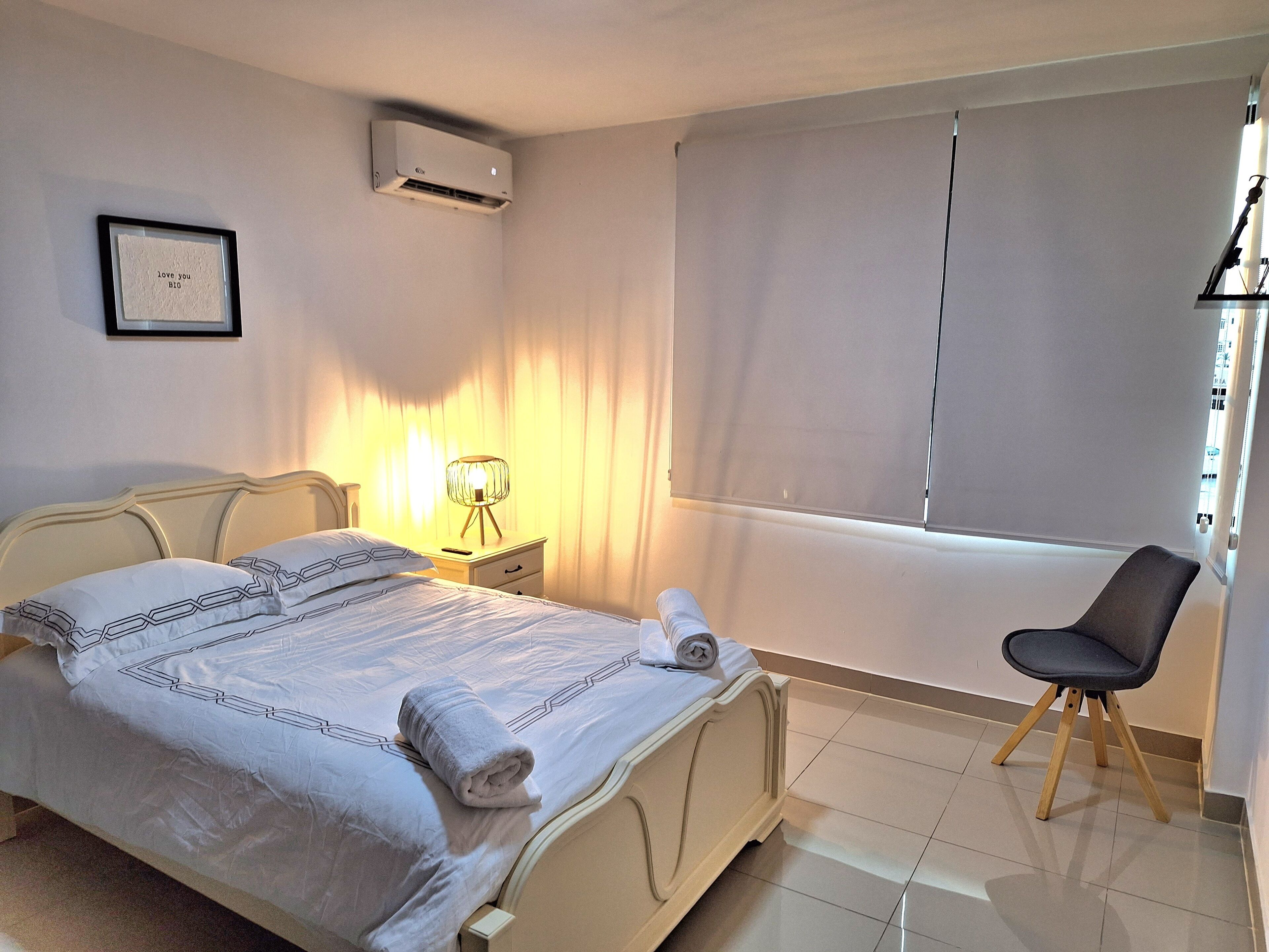 2 bedrooms, iron/ironing board, WiFi, bed sheets