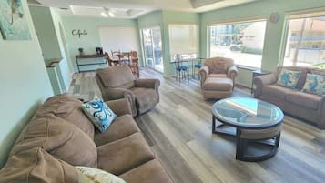 House, Multiple Beds, Patio, Beach View (Casa Rosita) | Living area | 40-inch flat-screen TV with digital channels, TV