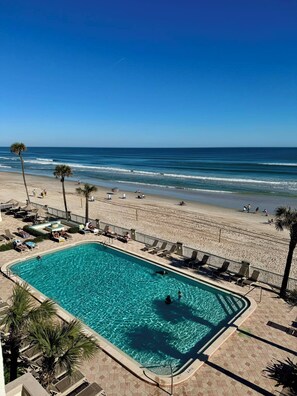 Indoor pool, outdoor pool - Oceanfront 1BR Condo, Monthly Stays Welcome (Daytona Beach)