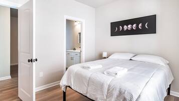 4 bedrooms, iron/ironing board, travel crib, WiFi (free)