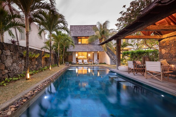 A heated pool
