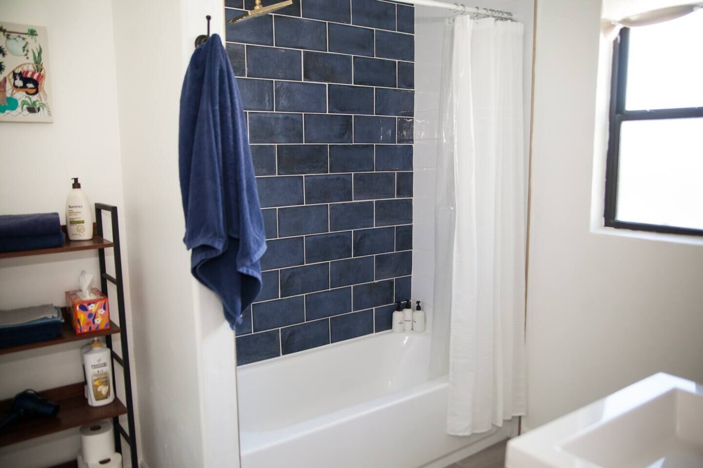 Shower, eco-friendly toiletries, hair dryer, towels