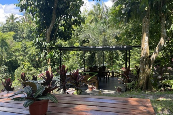 Party Space for 8-15 pax overlooking the Pool below - view from the picnic table beside it