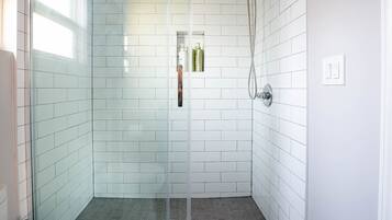 Hair dryer, soap, shampoo, toilet paper