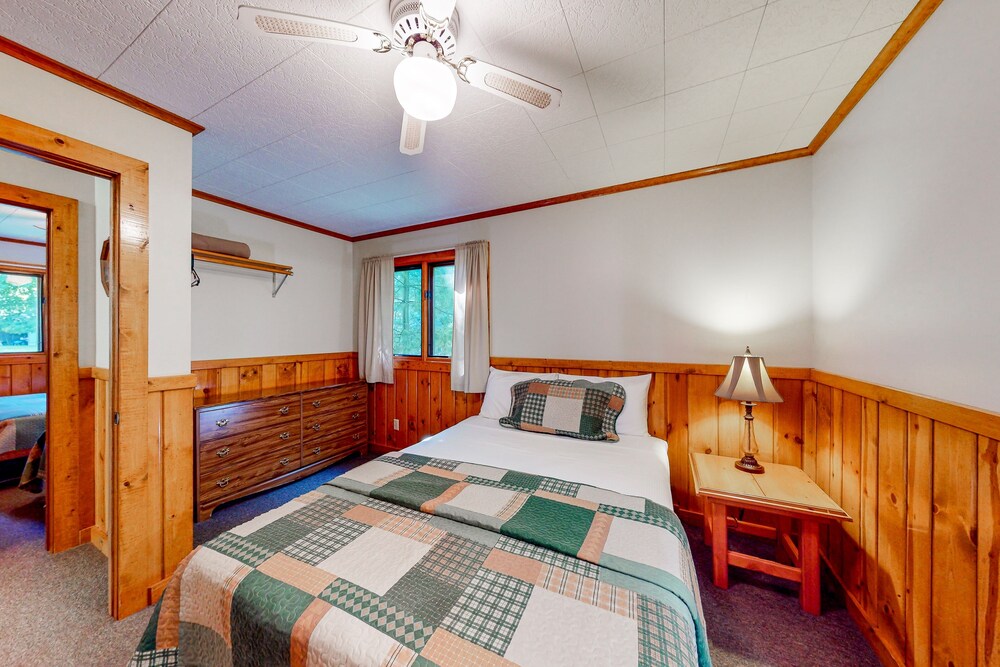 Lake view cabin with dock & beach access on Little St. Germain Lake