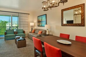 Smart TV, fireplace, video games, DVD player