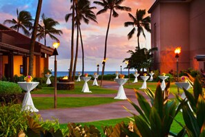 Outdoor banquet area
