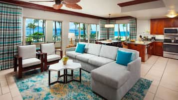 Smart TV, fireplace, video games, DVD player