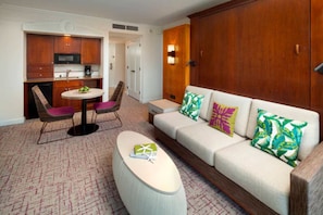 Smart TV, fireplace, video games, DVD player