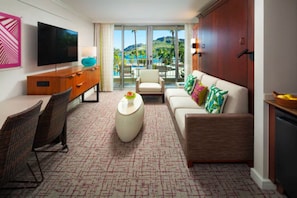 Smart TV, fireplace, video games, DVD player