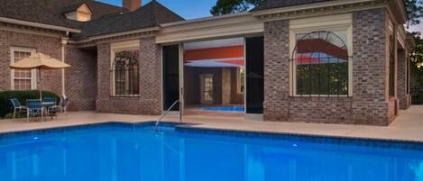 Indoor pool, a heated pool