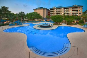 A heated pool
