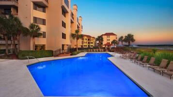 A heated pool
