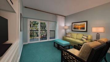 Smart TV, fireplace, video games, DVD player