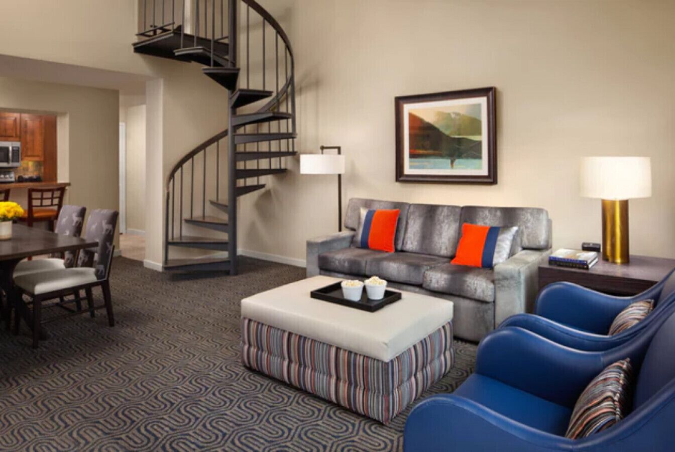 Smart TV, fireplace, video games, DVD player