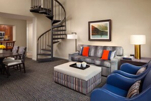 Smart TV, fireplace, video games, DVD player