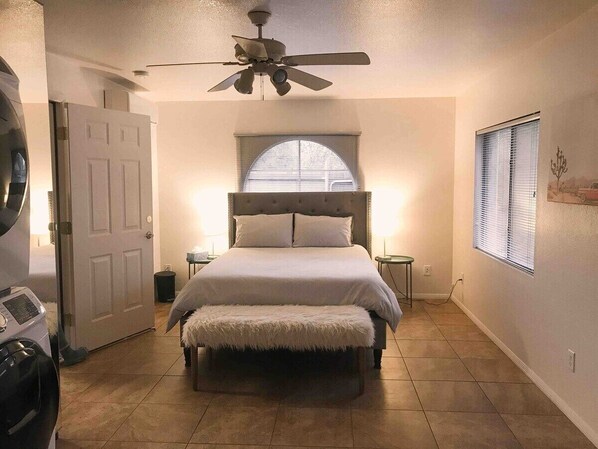 1 bedroom, iron/ironing board, Internet, bed sheets