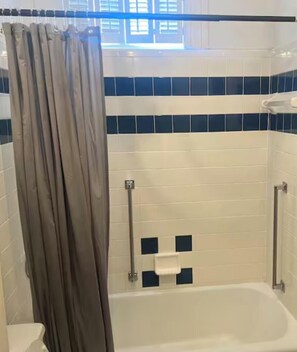 Hair dryer, towels, toilet paper