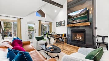 Télévision, cheminée, jeux vidéo