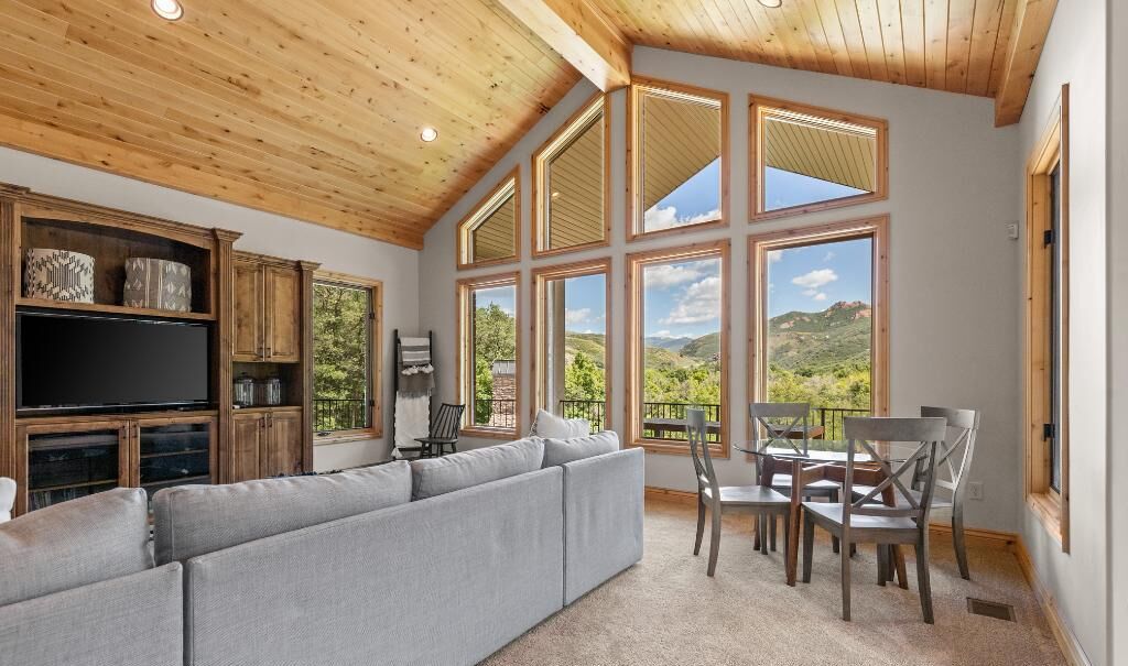 Télévision, cheminée, livres