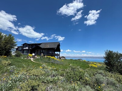 Spectacular views of Bear Lake in a spacious private retreat on nearly 6 acres!