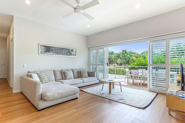 TV, DVD player, stereo