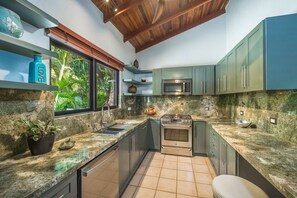 Villa, 2 Bedrooms | Private kitchen | Fridge, oven, coffee/tea maker, electric kettle - Tropical Retreat - Private Pool, Steps To Beach 2 Bedroom Villa by RedAwning (Tamarindo)