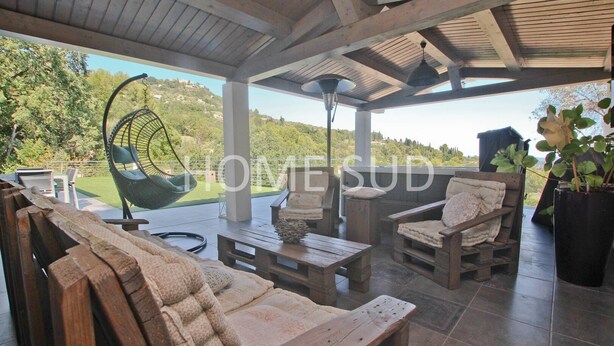 Terrace/patio - Modern 4 bedroom villa with jacuzzi  et  private pool - 25 km from Cannes (SPERACEDES)
