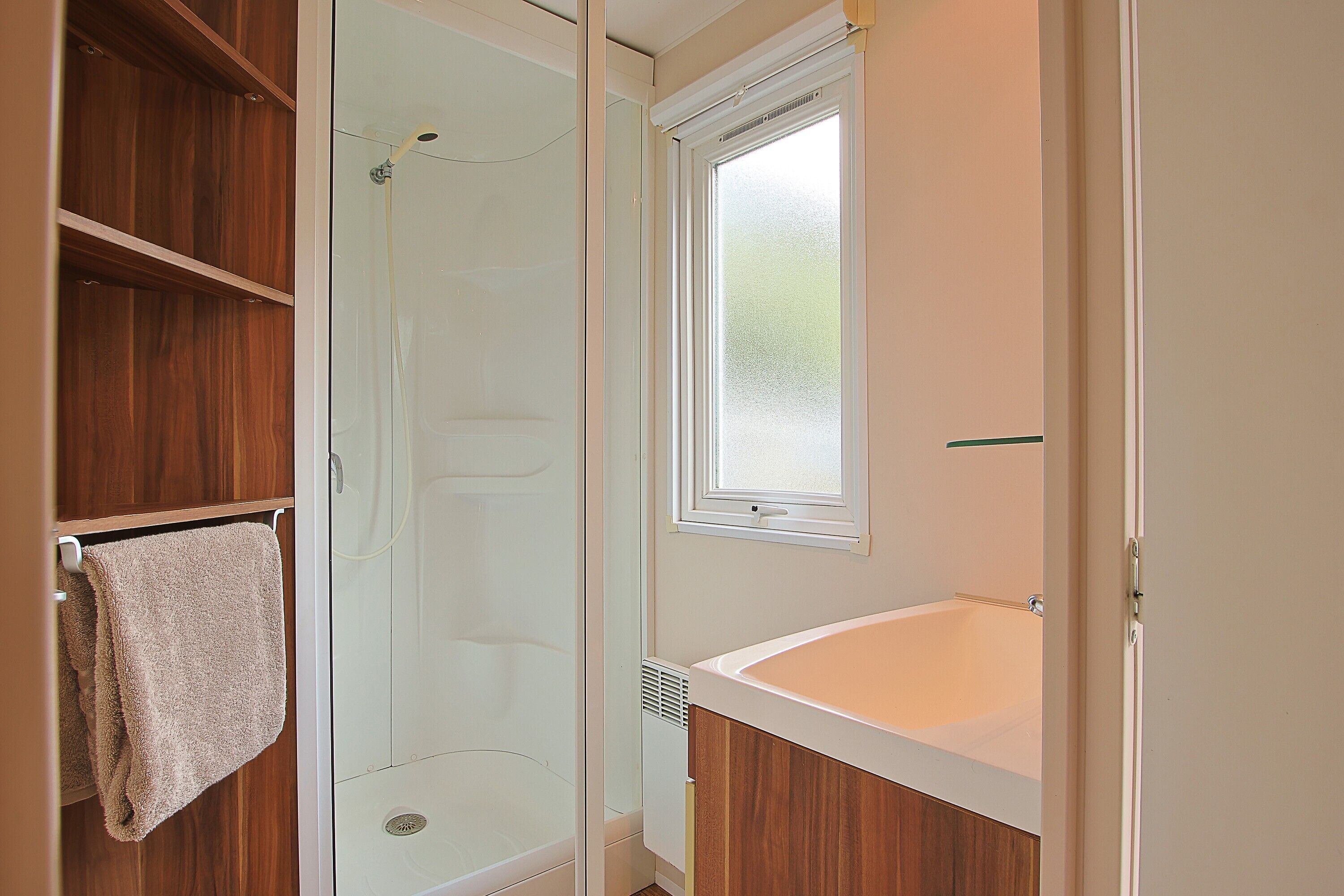 Shower, hair dryer