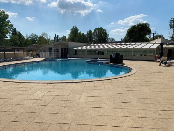 Indoor pool, a heated pool
