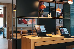 Check-in/check-out kiosk