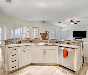 Fridge, microwave, oven, stovetop - Luxury 6BR Retreat with Beach Access (Sarasota)