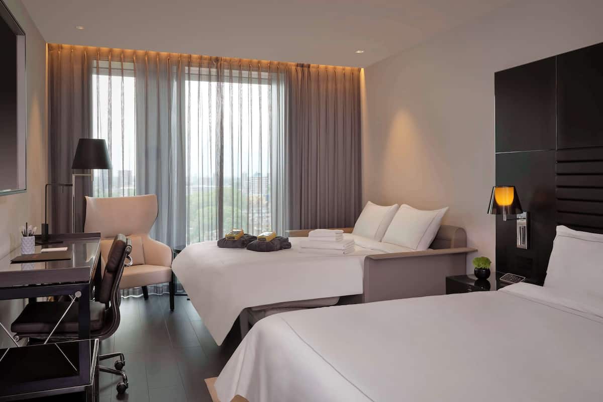 Studio, 1 Katil Raja (King) (Art Studio) | Cadar kapas Mesir, peralatan tempat tidur premium, busa memori