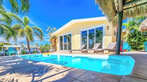 Outdoor pool, a heated pool