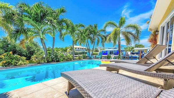 Outdoor pool, a heated pool
