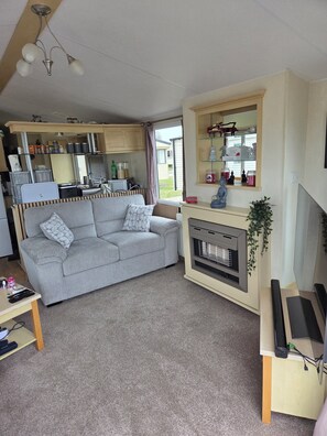 Living area - family static holiday home. (Rhyl)