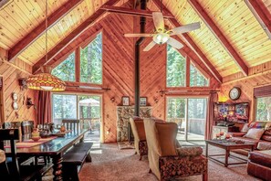 Smart TV, music library, stereo