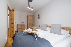 Apartamento, 1 quarto, sacada | 1 quarto, roupa de cama