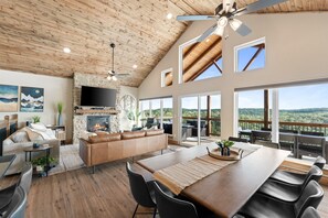 Smart TV, fireplace, video games, table football