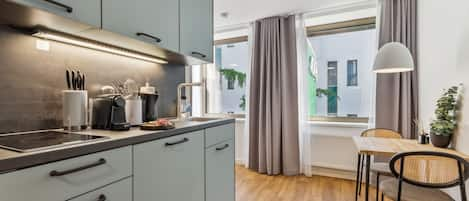 Suite | Private kitchen | Fridge, stovetop, espresso maker, electric kettle