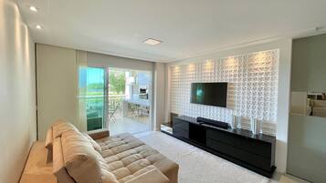 Design-lejlighed | Opholdsområde | Fladskærms-tv