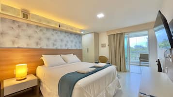 Apartamento premium | Escrivaninha, quartos à prova de som, Wi-Fi de cortesia