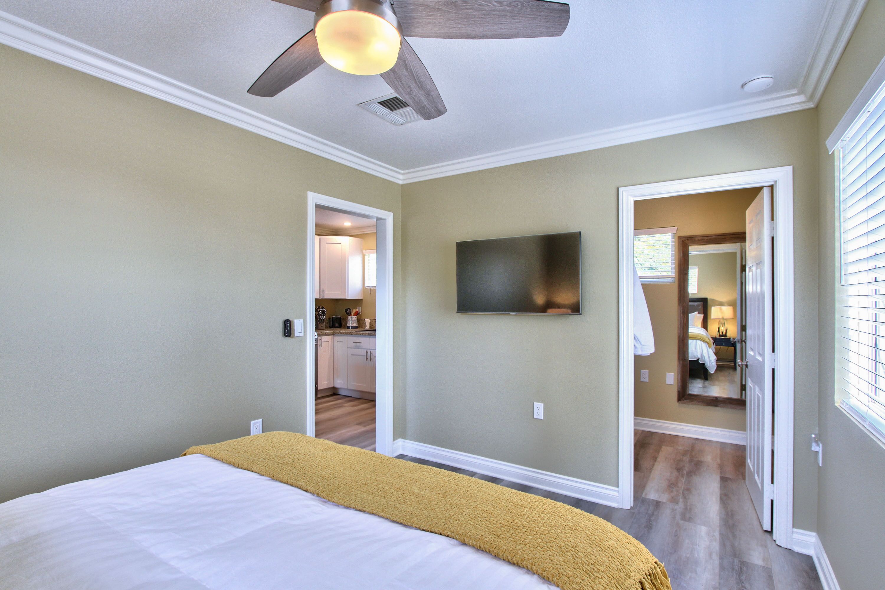 1 bedroom, iron/ironing board, travel crib, free WiFi